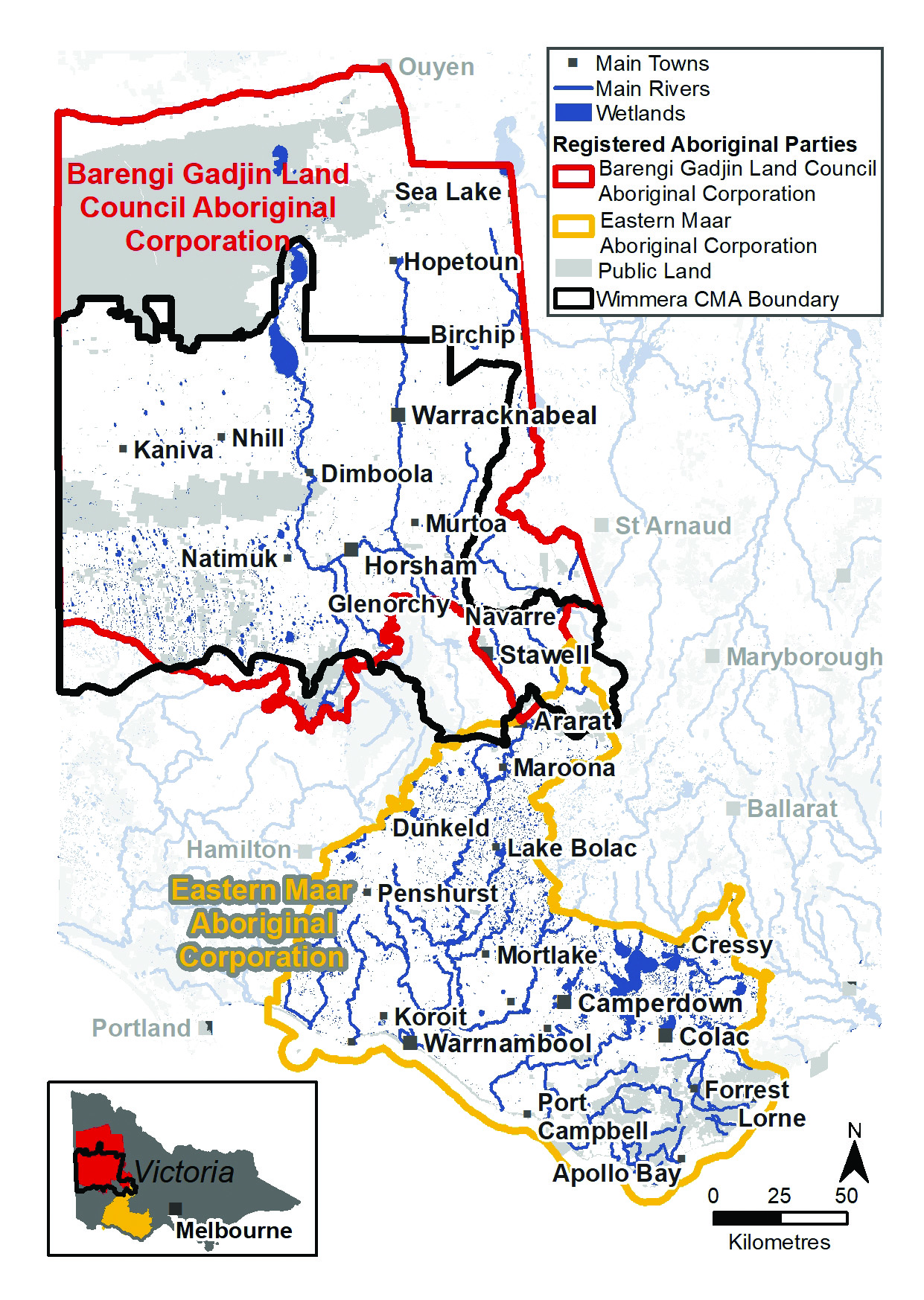 Map showing Registered Aboriginal Parties